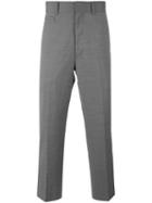 Junya Watanabe Comme Des Garçons Man - Tailored Cropped Trousers - Men - Cupro/wool - L, Grey, Cupro/wool