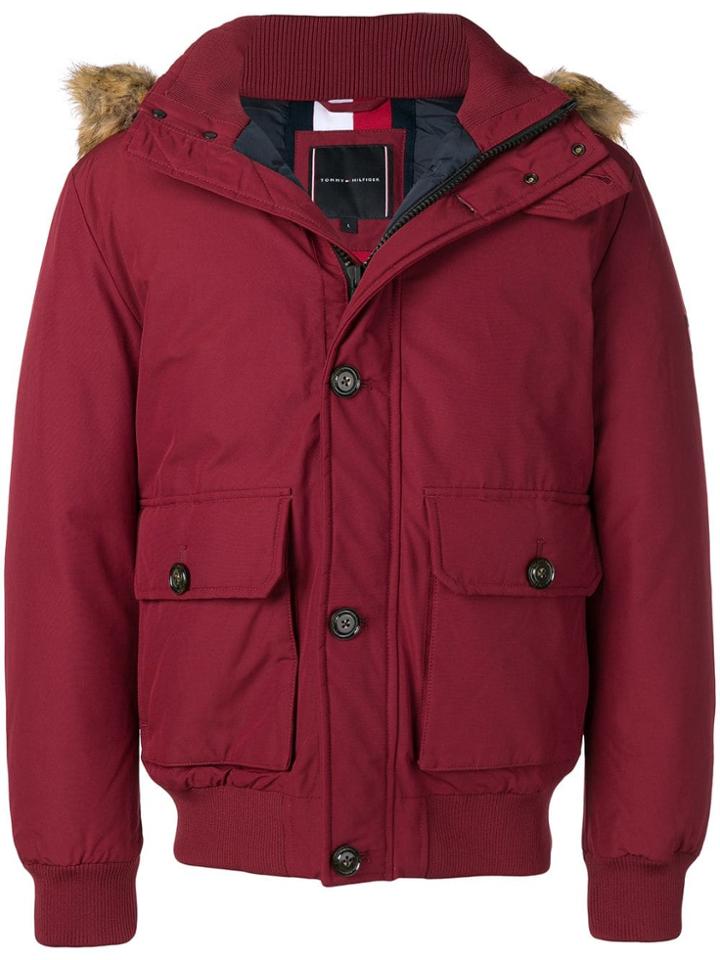 Tommy Hilfiger Hooded Padded Jacket - Red
