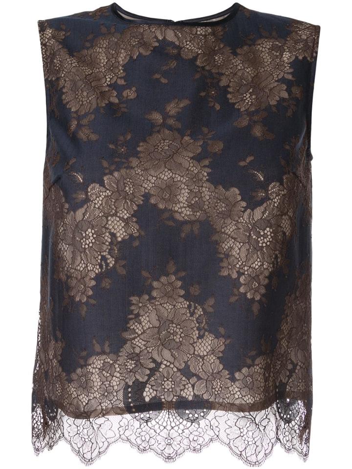 Loveless Sleeveless Lace Top - Blue