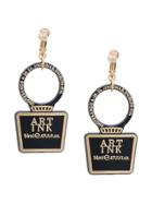 Theatre Products Transparent Logo Earrings - Black