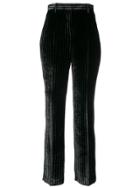 Aalto High Rise Striped Trousers - Black