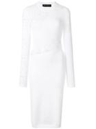 Versace Alphabet Lace Insert Dress - White
