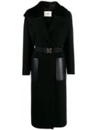 Fendi Long Belted Coat - Black