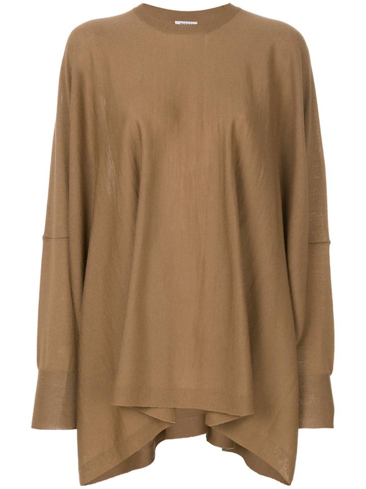 P.a.r.o.s.h. Asymmetric Hem Sweater - Brown