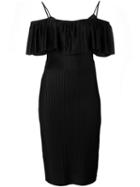 Givenchy Technical Pleated Dress, Women's, Size: 38, Black, Polyester/triacetate