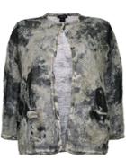 Avant Toi - Overdyed Camouflage Cardigan - Women - Cotton/linen/flax/resin - S, Women's, Green, Cotton/linen/flax/resin