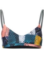 The Upside Patched Python Sports Bra - Multicolour