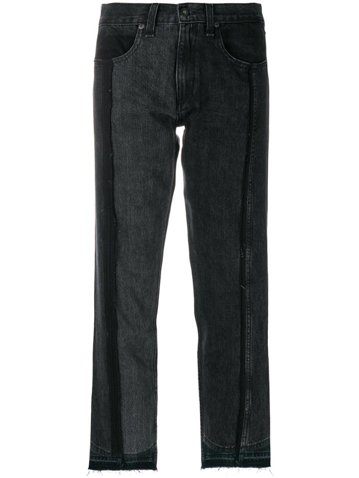 Rag & Bone /jean Two Tone Cropped Jeans - Black