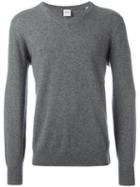 Aspesi V-neck Jumper, Men's, Size: 52, Grey, Cashmere