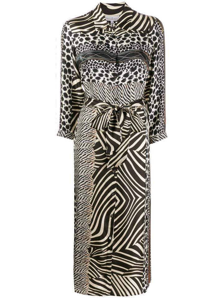 Pierre-louis Mascia Mixed Animal Print Dress - Black