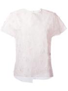 Julien David Textured T-shirt - Pink & Purple