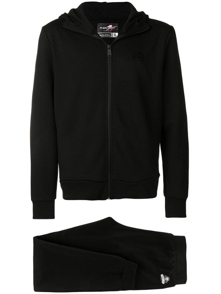 Plein Sport Logo Zipped Jacket - Black