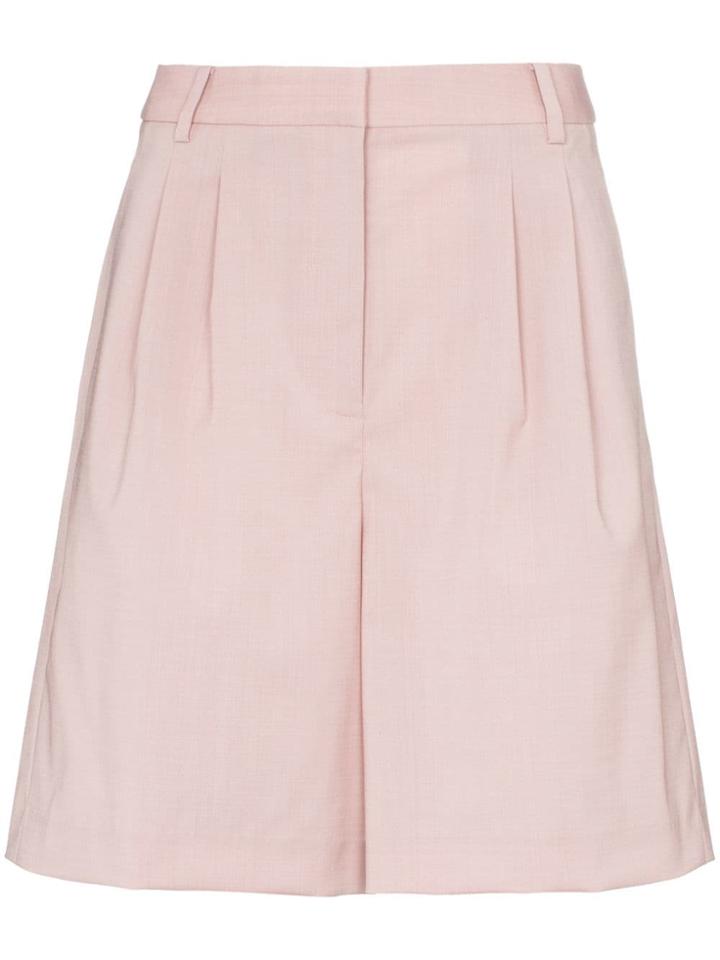 Tibi Knee-length Pleated Shorts - Pink
