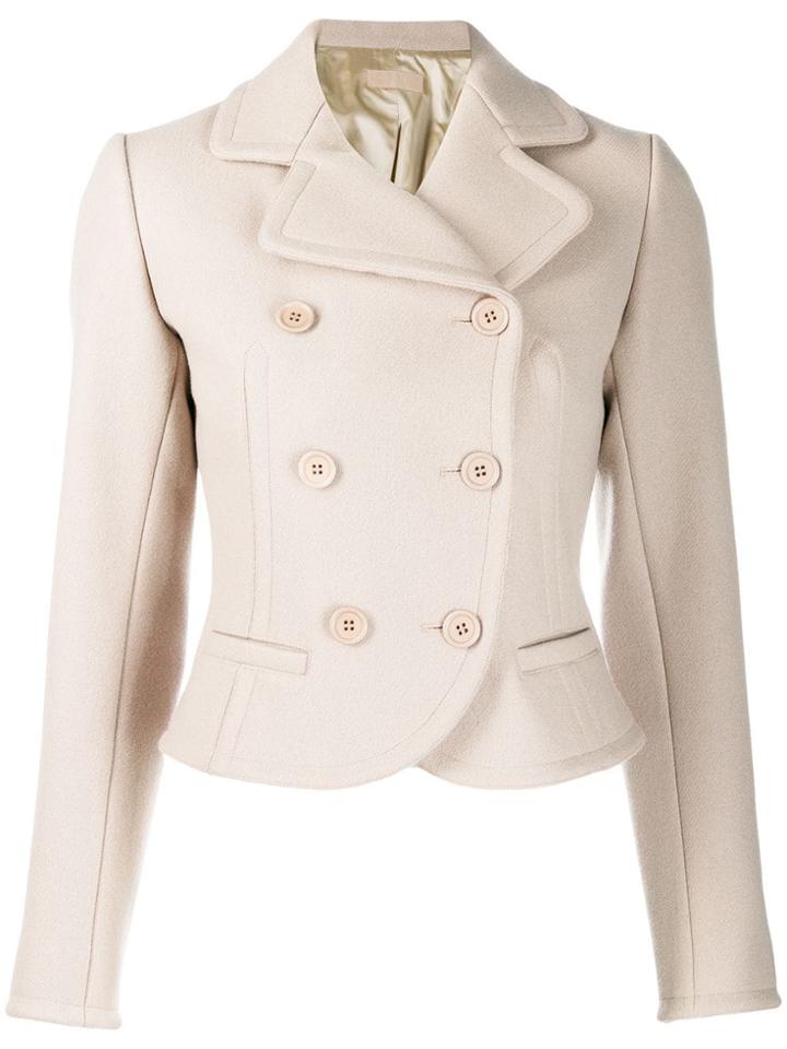 Alaïa Pre-owned 2000's Cropped Double-breasted Jacket - Grey