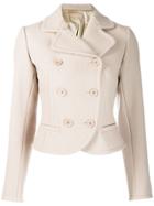 Alaïa Pre-owned 2000's Cropped Double-breasted Jacket - Grey