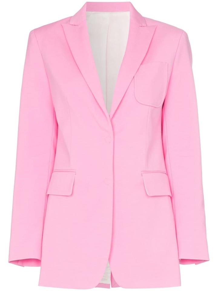 Joseph Heston Button-down Cotton Blend Blazer Jacket - Pink