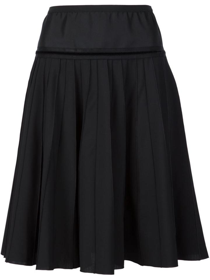 Marc Jacobs Lightweight Pleated Skirt, Women's, Size: 2, Black, Spandex/elastane/wool