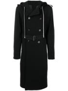 Rick Owens Hooded Double-breasted Coat - Black