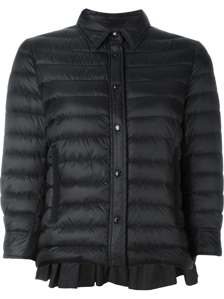 Moncler Classic Collar Puffer Jacket, Women's, Size: 0, Black, Polyamide/polyester/feather Down