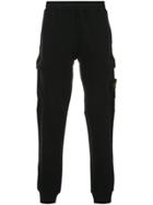 Stone Island Fleece Pocketed Trousers - Black