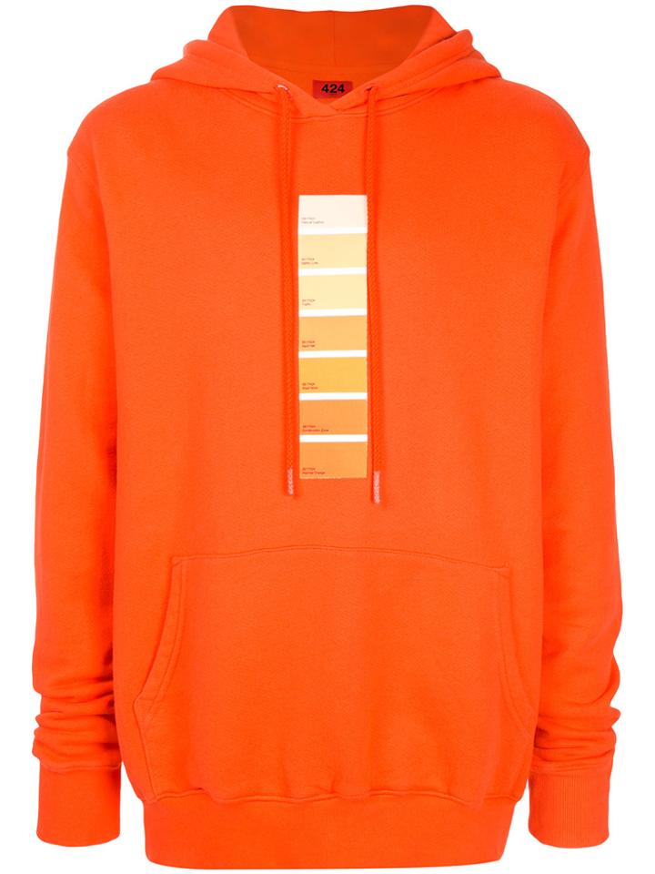 424 Fairfax Long Sleeved Printed Hoodie - Yellow & Orange
