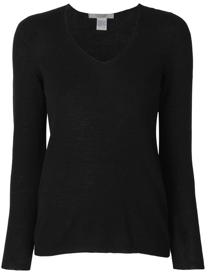 La Fileria For D'aniello V-neck Jumper - Black