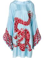 P.a.r.o.s.h. Embroidered Dragon Dress - Blue