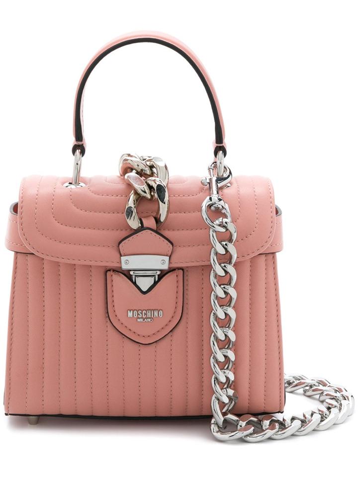 Moschino Quilted Shoulder Bag - Pink