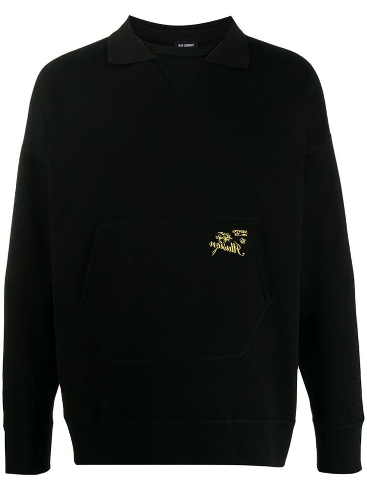 Raf Simons Polo Collar Sweatshirt - Black