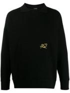 Raf Simons Polo Collar Sweatshirt - Black
