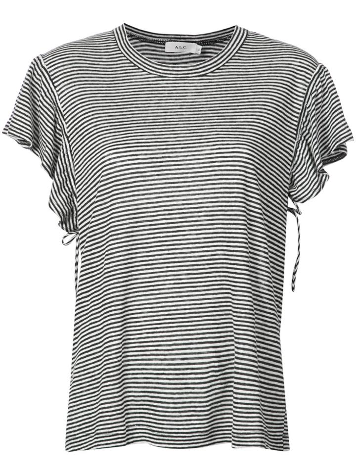 A.l.c. Striped Short-sleeve Top - Black