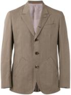 Caruso Triple Button Blazer, Men's, Size: 48, Green, Cotton/linen/flax/cupro/viscose