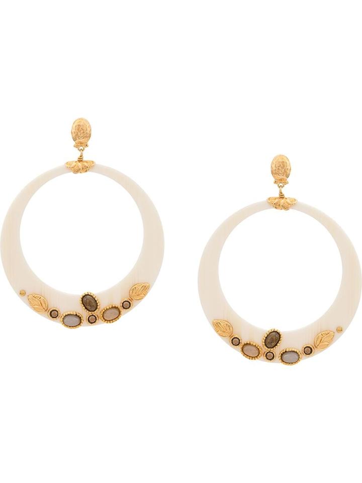 Gas Bijoux Hoop Earrings - White