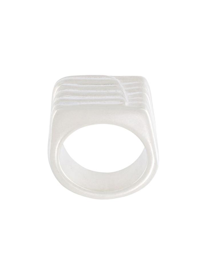Maison Margiela Scored Effect Signet Ring