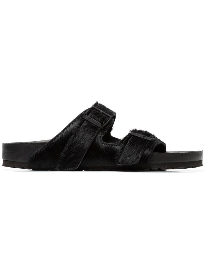Birkenstock Black Arizona Pony Skin Sandals
