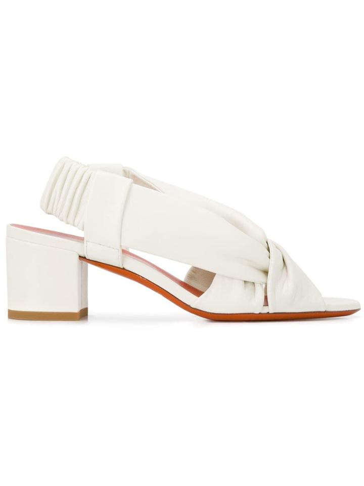 Santoni Soft Leather Sandals - Neutrals