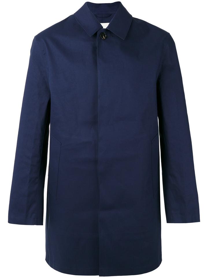 Mackintosh - Classic Short Raincoat - Men - Cotton - 46, Blue, Cotton