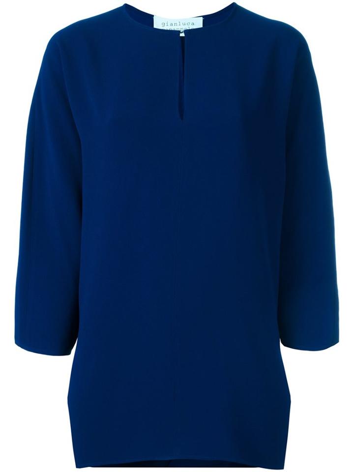 Gianluca Capannolo Relaxed Fit Blouse, Women's, Size: 44, Blue, Viscose/acetate