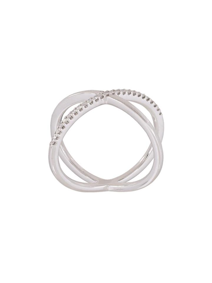 Alinka 'katia' Super Fine Single Cross Over Ring - Metallic