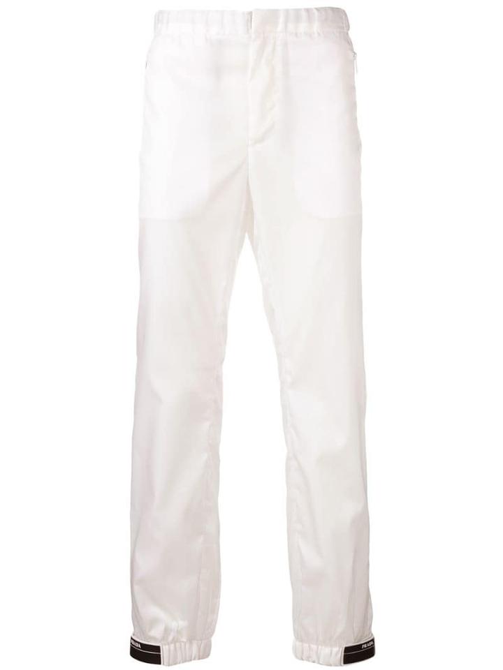 Prada Tapered Elasticated Trousers - White