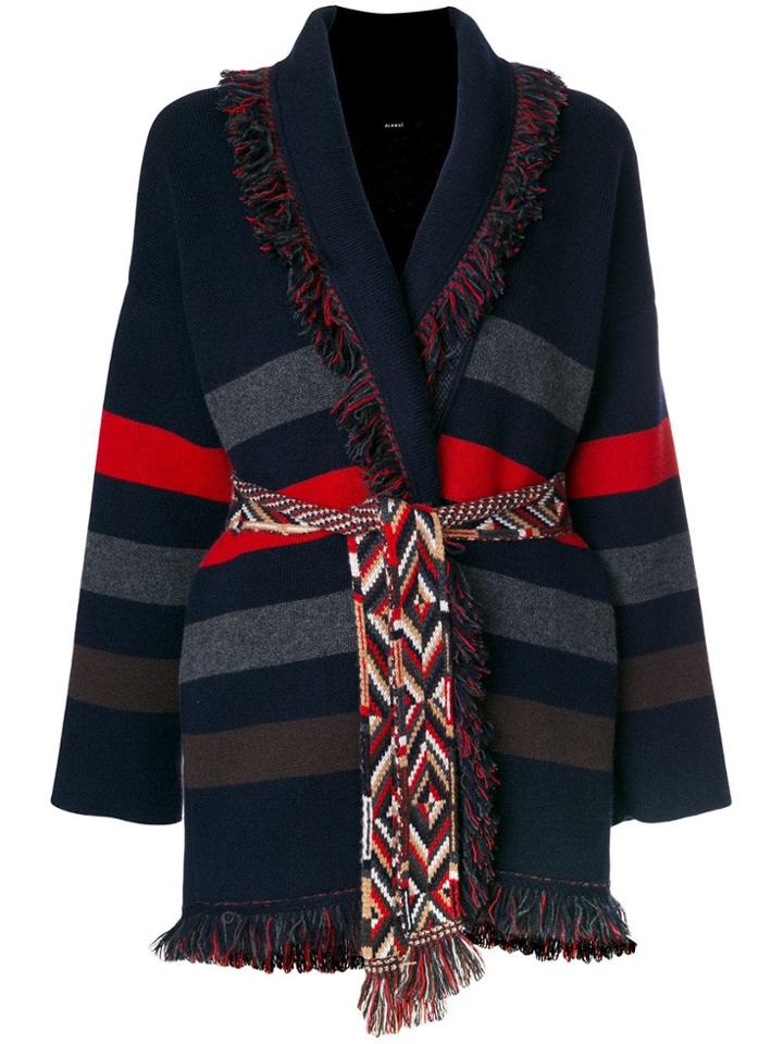 Alanui Oversized Tassel Cardigan - Blue