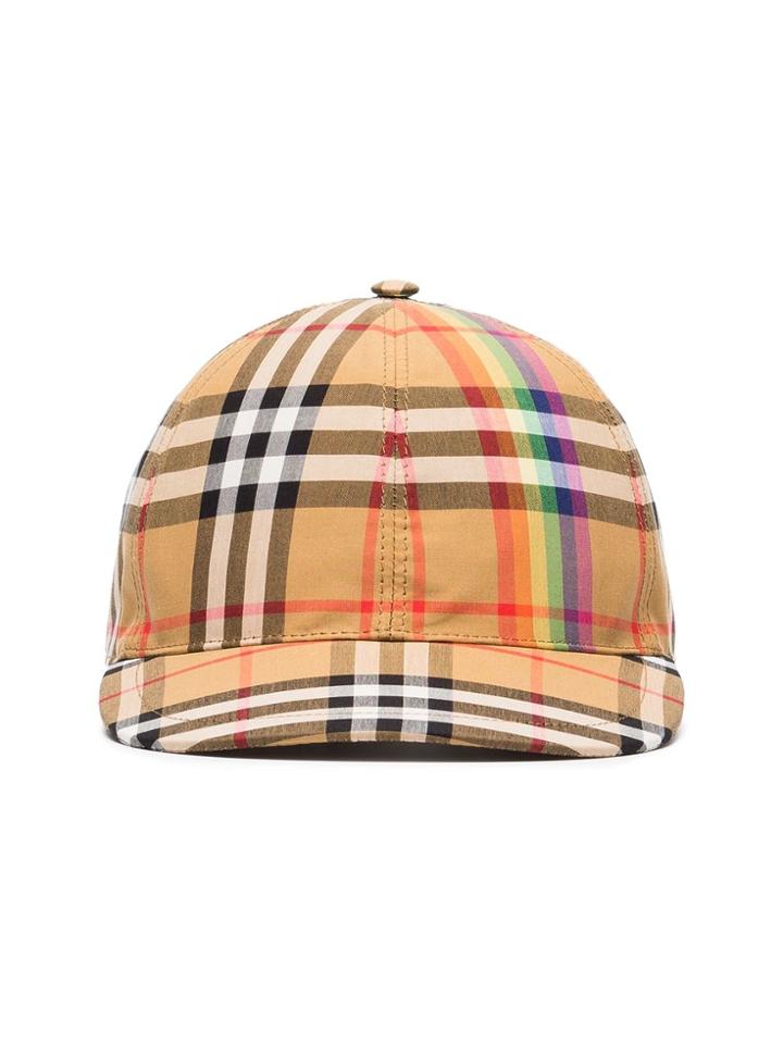 Burberry House Checked Baseball Cap - Nude & Neutrals
