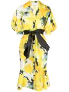 Marchesa Button Down Shirt Dress - Yellow