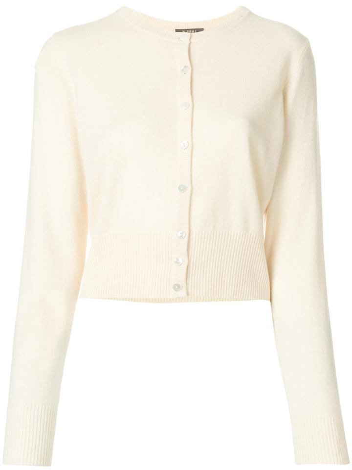 N.peal Cashmere Round Neck Cardigan - Yellow & Orange