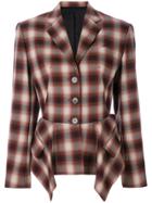 Jean Paul Gaultier Vintage Asymmetric Hem Plaid Blazer - Multicolour