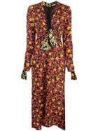 Proenza Schouler Wildflower V-neck Dress - Poppy Wildflower