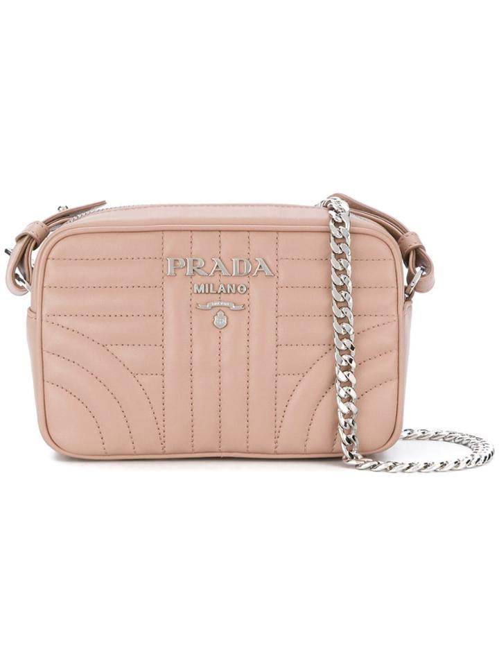 Prada Bevelled Camera Bag - Neutrals