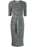 Victoria Victoria Beckham Ribbed Knit Sweater Dress - Grey