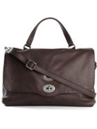 Zanellato Medium 'postina' Satchel, Women's, Brown, Calf Leather