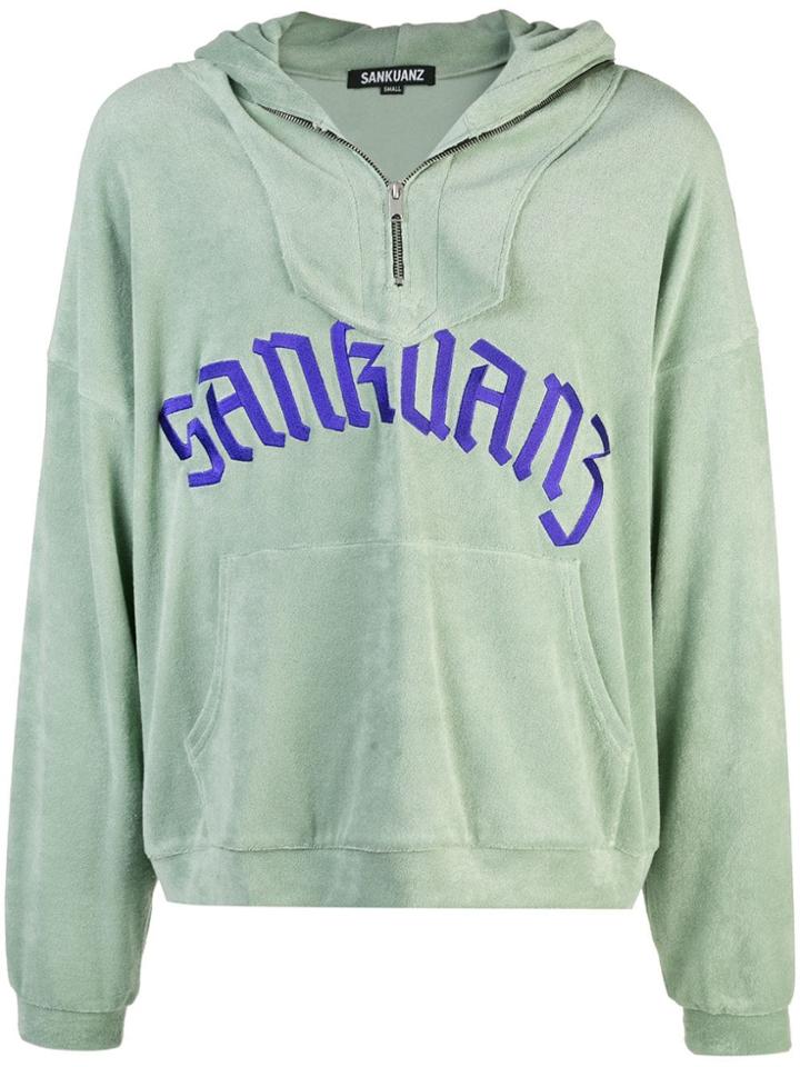 Sankuanz Pullover Logo Hoodie - Green